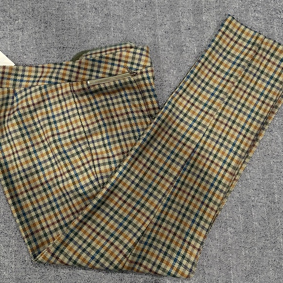 J.McLaughlin Yara Houndstooth Plaid Primt Zipper,Pocket Slim Straight Leg, 14 - Picture 9 of 9